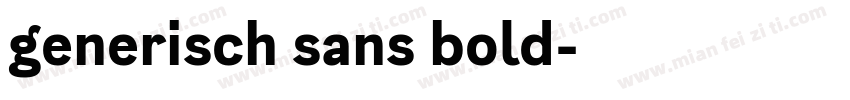 generisch sans bold字体转换